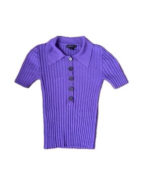 Forever 21 purple polo top